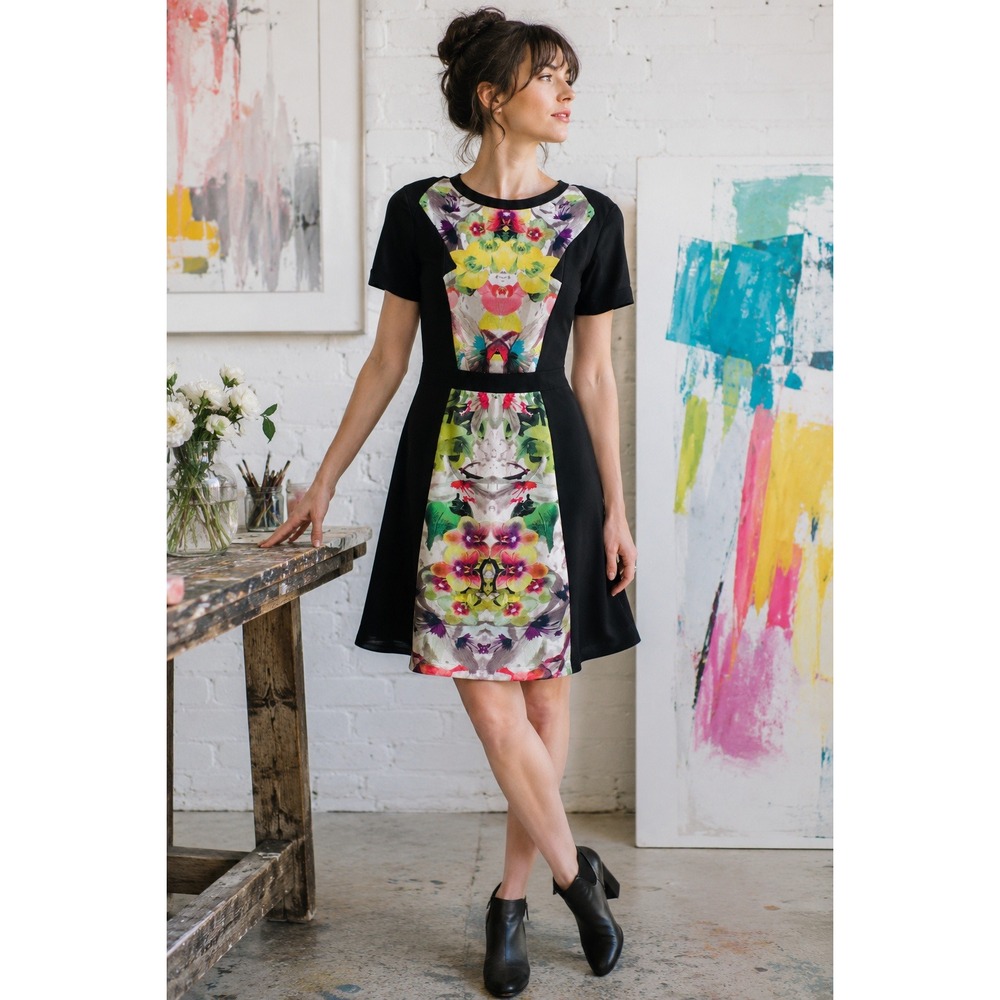 Prabal Gurung‎ for Target Womens Size 8 Floral Short Sleeve Fit & Flare Dress